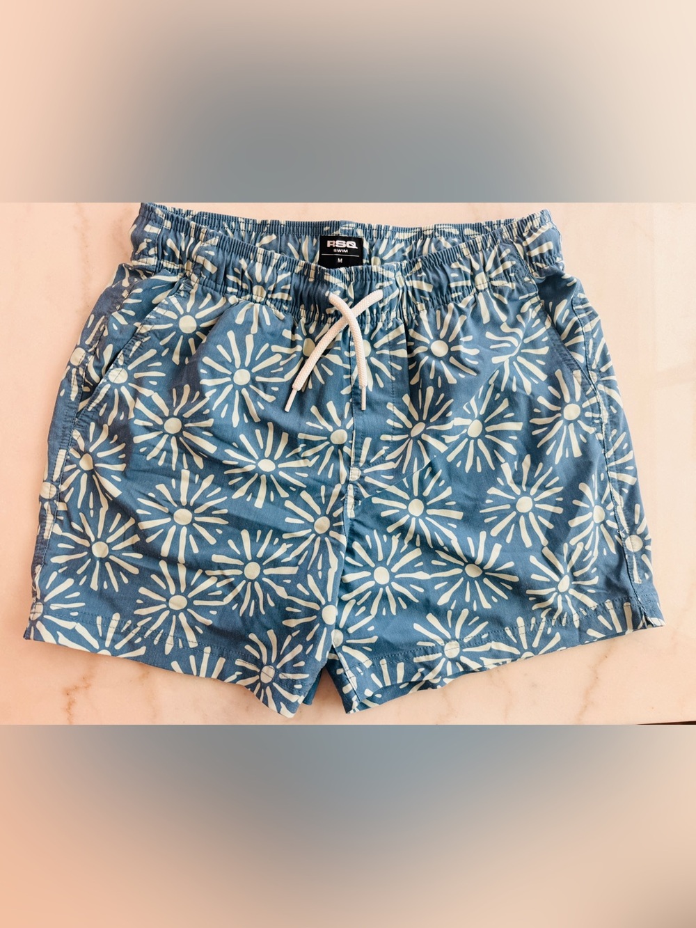 Men’s RSQ Blue Floral Swim Shorts